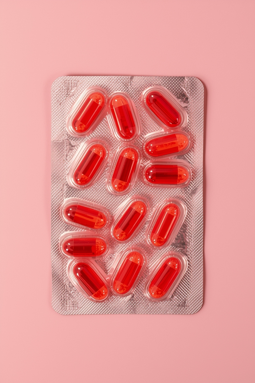 Produktverpackung mit Kapseln zur Unterstützung der Herz-Kreislauf-Gesundheit